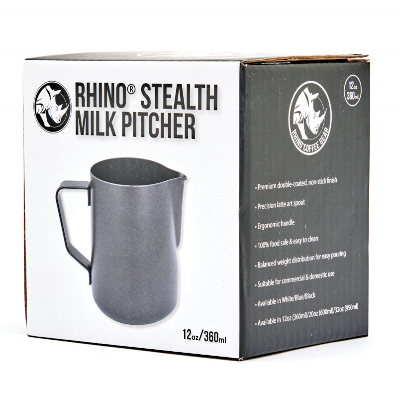 Rhino Stealth Milk Pitcher 350ml - Black