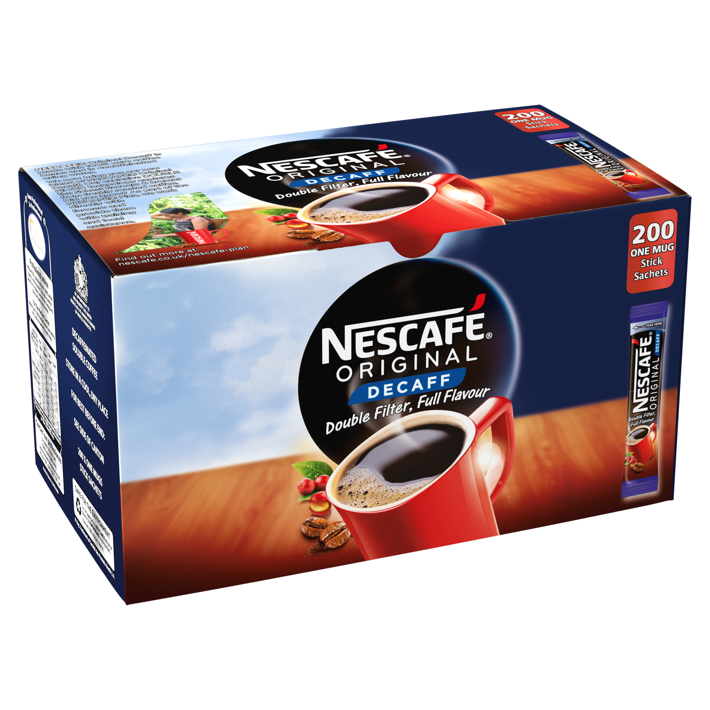 Nescafe Instant Coffee Decaf Sticks 1x200