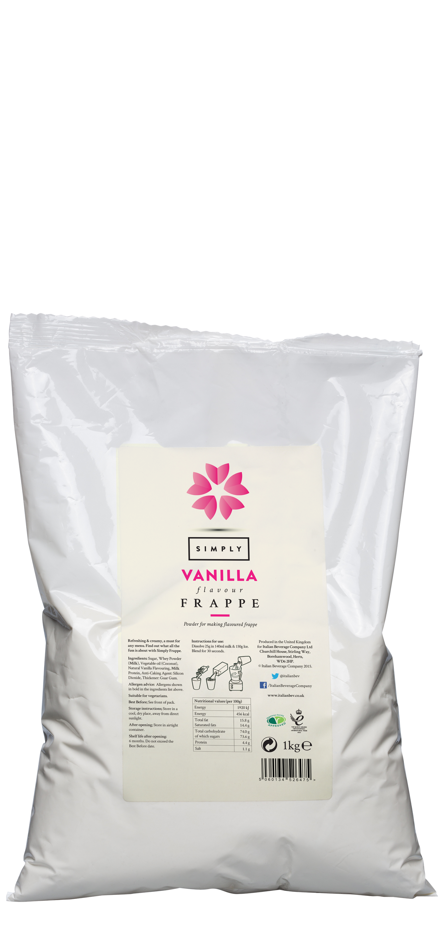 Simply Vanilla Frappe Powder 1kg