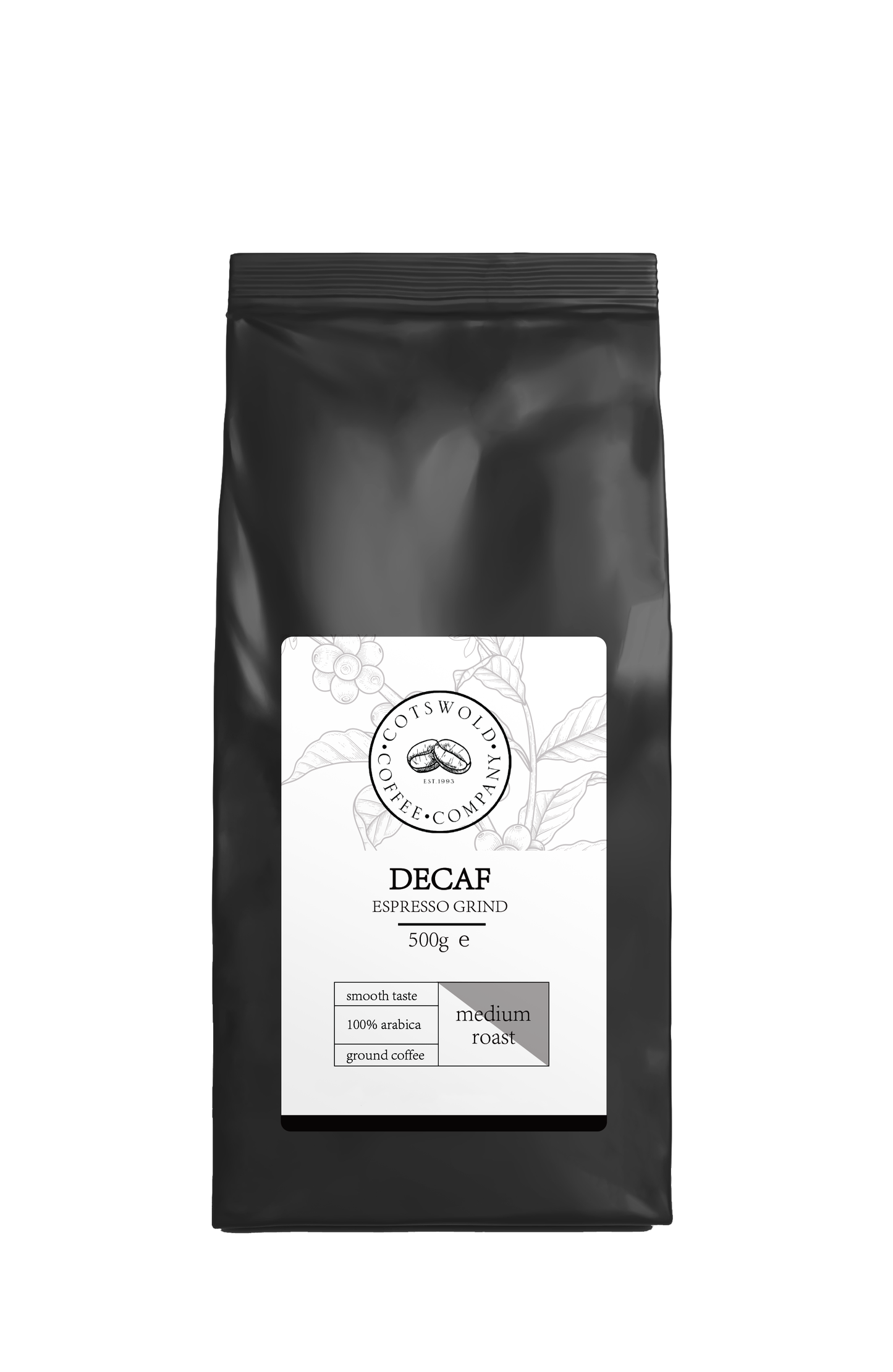 Cotswold Decaffeinated Espresso Grind Coffee 500g