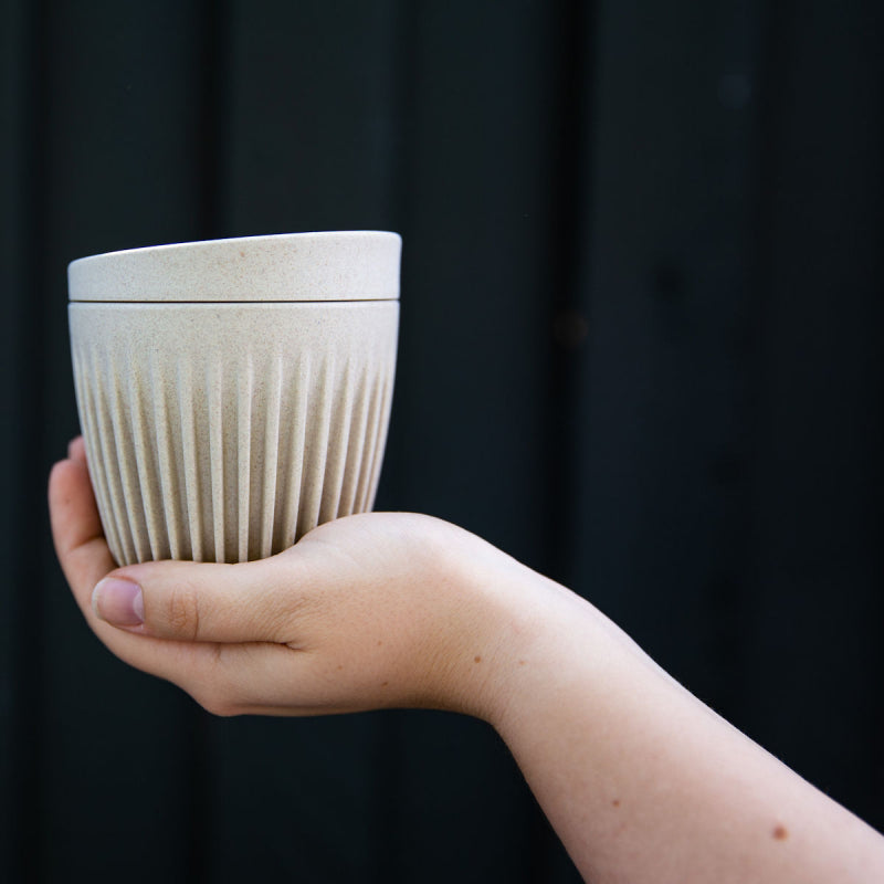 Huskee Cup and Lid - Natural - 12oz/360ml