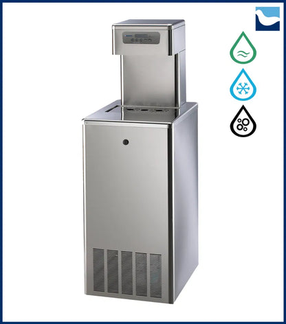 Niagara 120 water cooler from slight right angle showing water icons