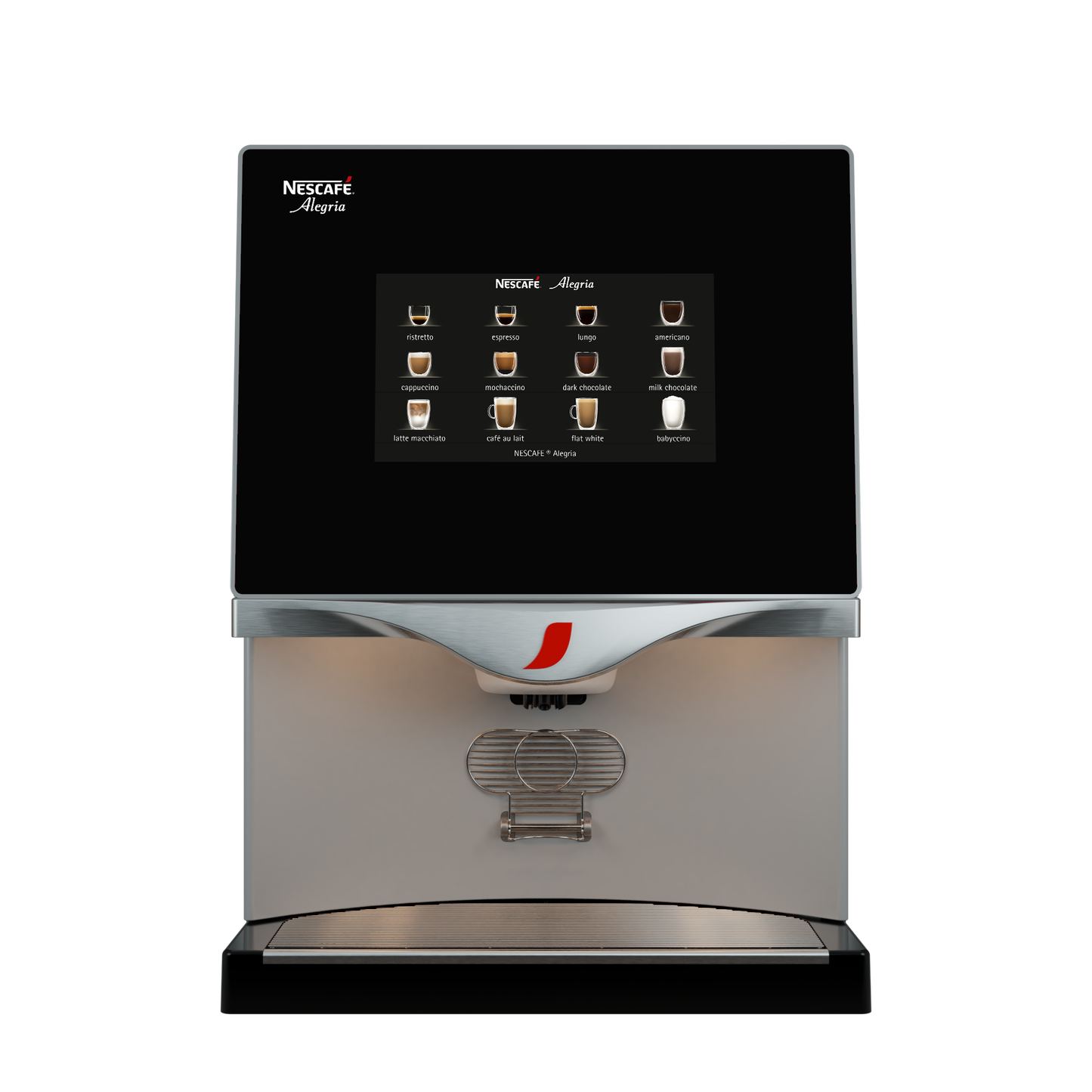 Nescafe Alegria fusion 120 machine from staright on view