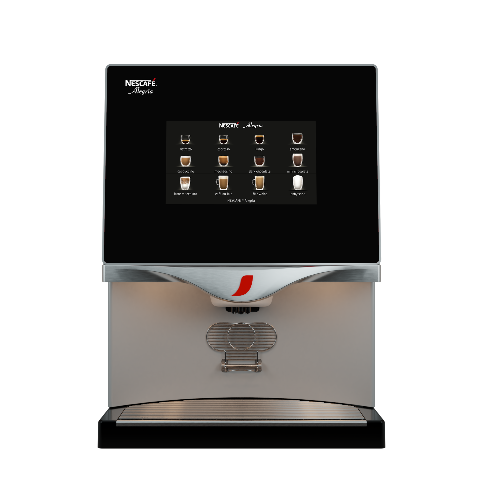 Nescafe Alegria fusion 120 machine from staright on view
