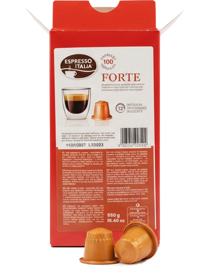 Espresso Italia Forte Nespresso Compatible Coffee Pods 100 pack